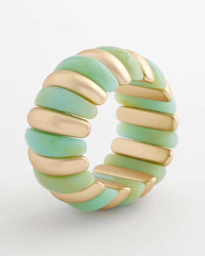 Chico's Top Pick | Aqua and Gold Stretch Bracelet