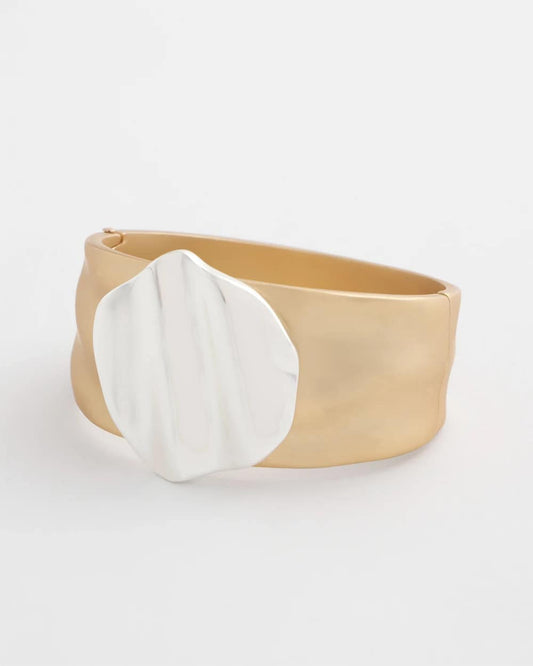 Chico's Hot Sale | Mixed Metal Crinkle Cuff