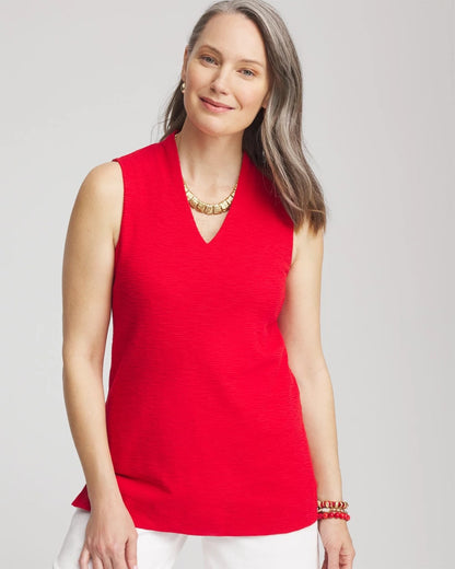 Chico's Recommended | Textured Sleeveless V-Neck Tunic