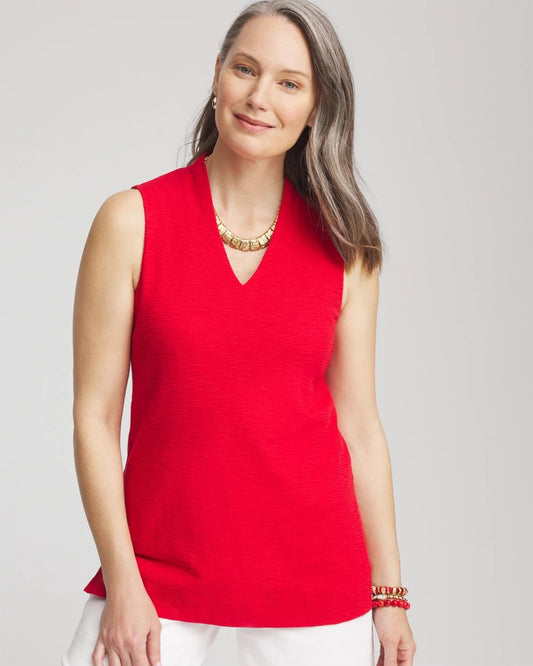 Chico's Recommended | Textured Sleeveless V-Neck Tunic