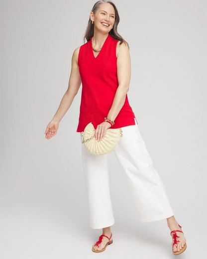 Chico's Recommended | Textured Sleeveless V-Neck Tunic