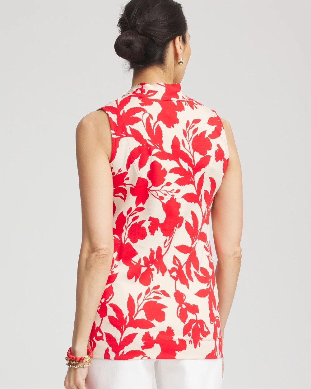 Chico's Trusted | Floral Sleeveless V-Neck Tunic