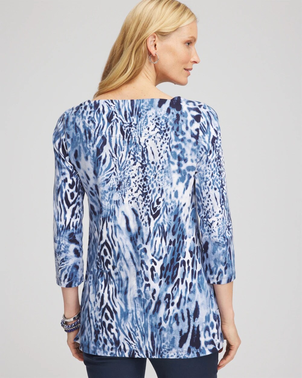Chico's Signature | Animal Print Square Neck Tunic