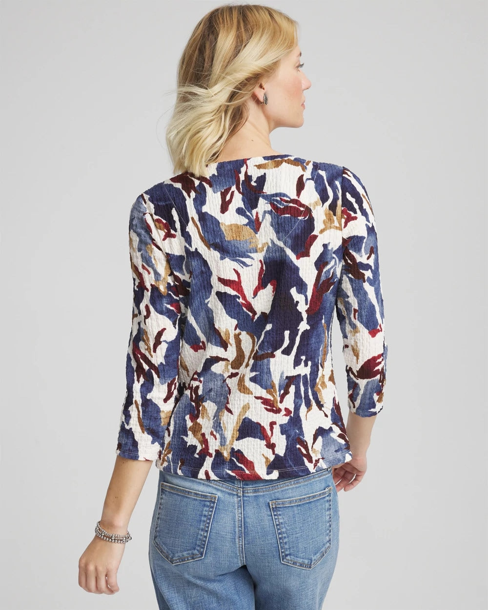Chico's Special Offer | Printed Textured Scoopneck Cardigan