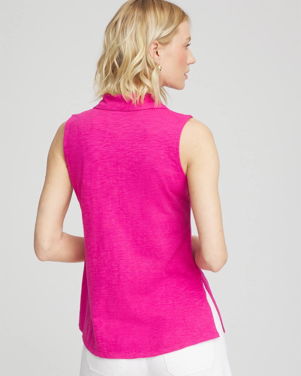 Chico's Exclusive | Slub Sleeveless Collared Tunic