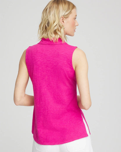 Chico's Exclusive | Slub Sleeveless Collared Tunic