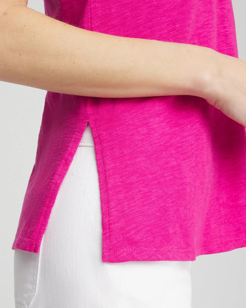 Chico's Exclusive | Slub Sleeveless Collared Tunic